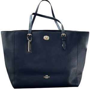 Coach Dark Blue Leather Tote